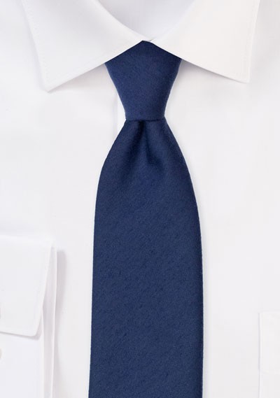 Krawatte einfarbig melierte Struktur navyblau Krawatte einfarbig melierte Struktur navyblau