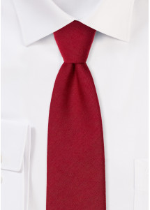 Businesskrawatte monochrom melierte Oberfläche mittelrot