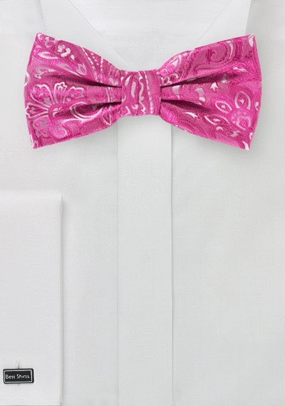 Schleife schwungvolles Paisley magenta Schleife schwungvolles Paisley magenta