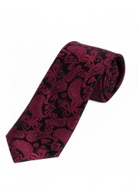 Cravate d'affaires étroite Paisley noir...