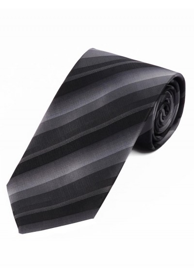 Streifen-Businesskrawatte silber schwarz Streifen-Businesskrawatte silber schwarz