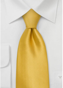 Cravate unie jaune miel