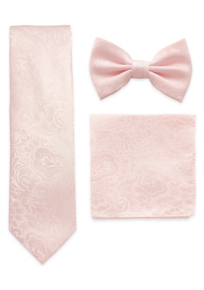 Herrenschleife, Krawatte und Einstecktuch im Set blush Herrenschleife, Krawatte und Einstecktuch im Set blush