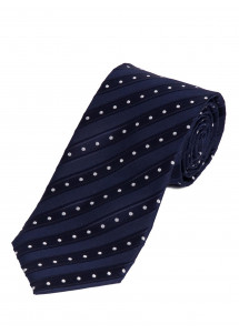 Cravate d'affaires à pois rayés bleu foncé