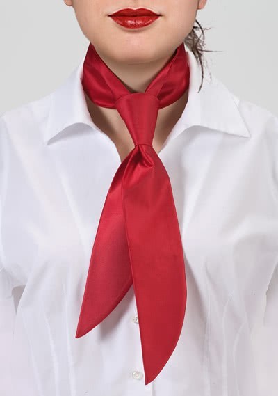 Damen-Halsbinde rot monochrom Damen-Halsbinde rot monochrom