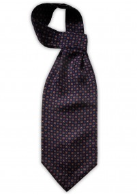 Ascot en bleu foncé avec motif floral