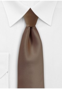 Cravate enfant en satin caramel