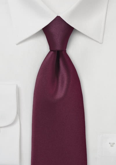 Kravatte monochrom Poly-Faser bordeaux Kravatte monochrom Poly-Faser bordeaux