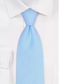 Cravate enfant 100% lin (clair / bleu)
