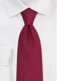 Cravate enfant 100% lin (rouge foncé)