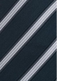 XXL-Krawatte Streifenstruktur Silbergrau Navy