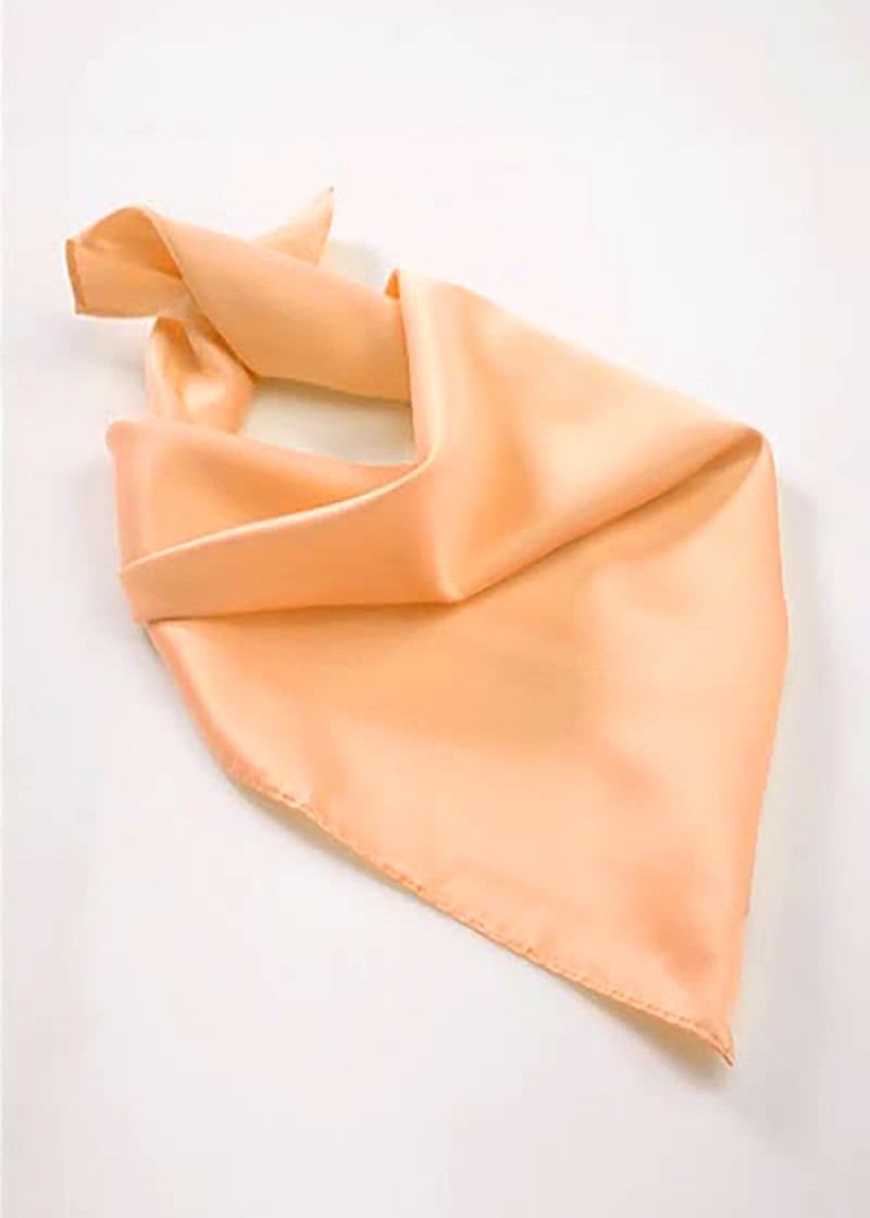 Foulard femme uni abricot éclat