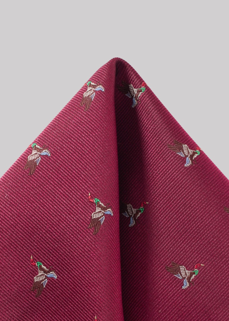 Pochette à motif canard rouge moyen