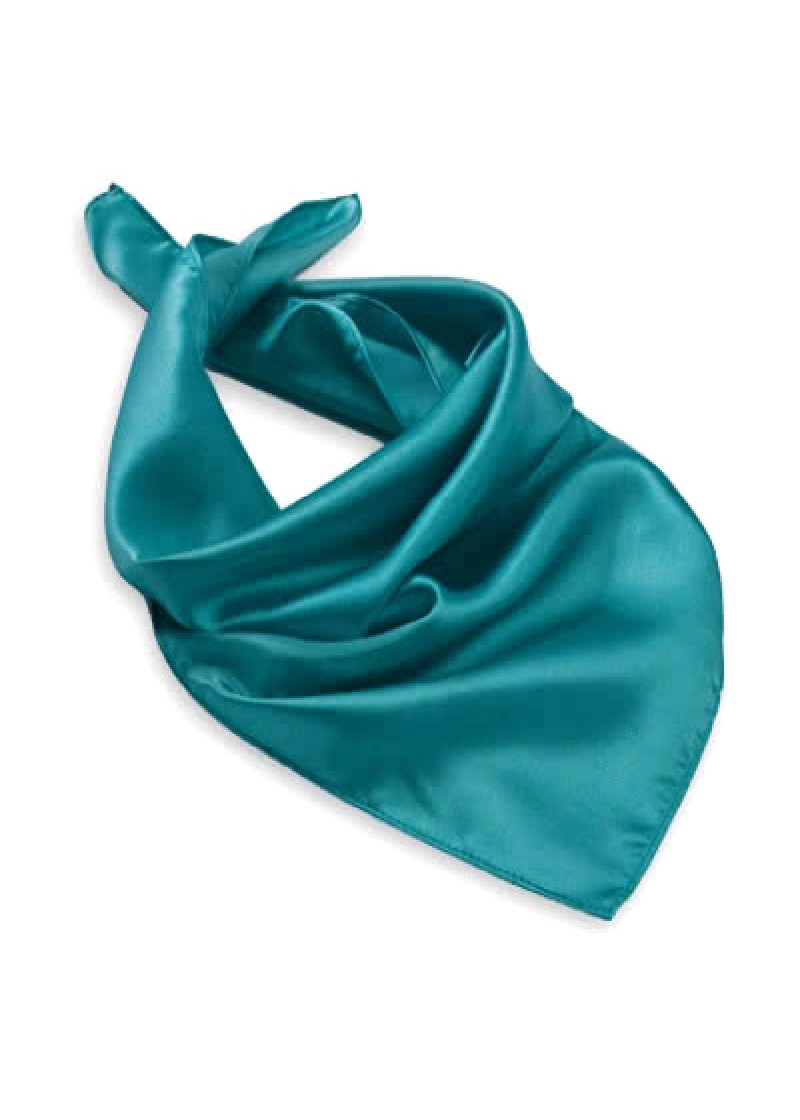 Foulard femme turquoise foncé unicolore éclat