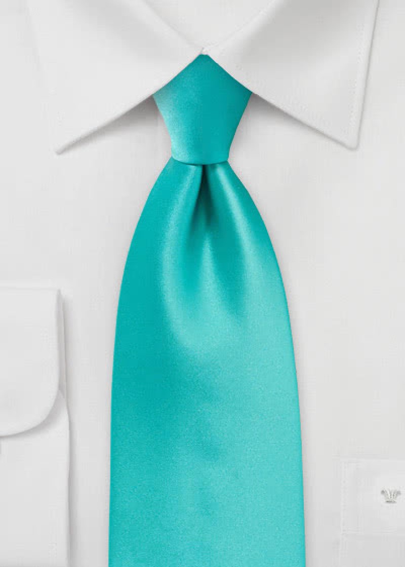Cravate enfant unie turquoise