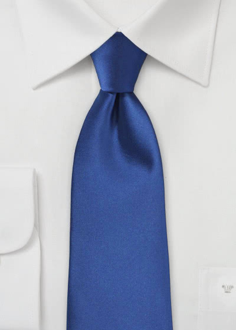 Cravate éclat bleu roi