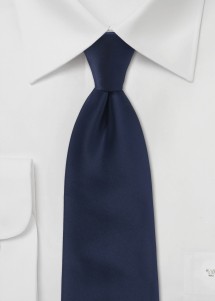 Cravate XXL unie bleu foncé