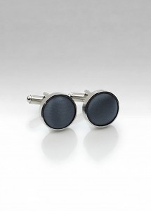 Boutons de manchette tissu gris foncé