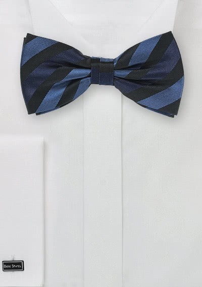Linien-Herren-Schleife tiefschwarz blau Linien-Herren-Schleife tiefschwarz blau