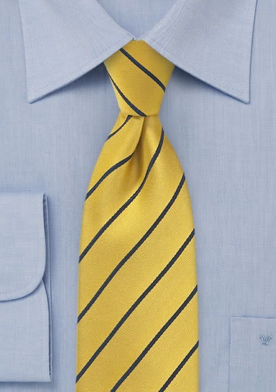Krawatte Business-Linien gelb navy Krawatte Business-Linien gelb navy