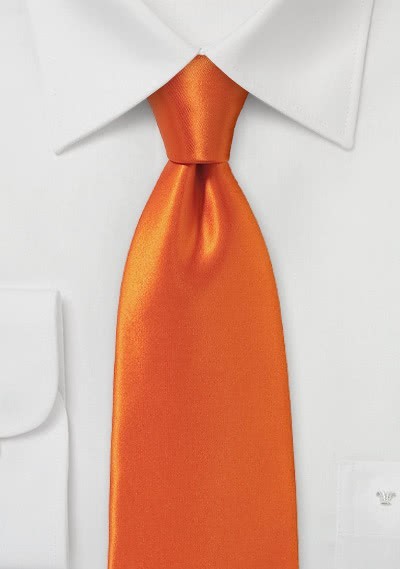 Kravatte italienische Seide orange monochrom Kravatte italienische Seide orange monochrom