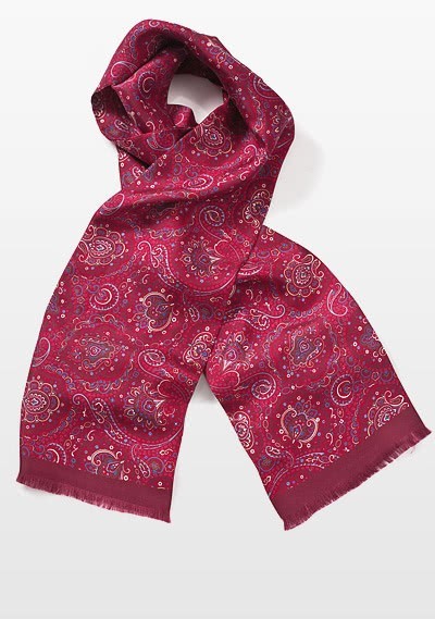 Tuchschal rot Paisleymotiv Tuchschal rot Paisleymotiv