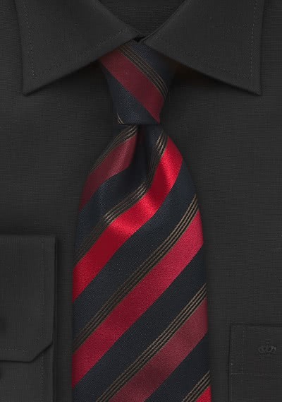 Stylische XXL-Krawatte schwarz rot Stylische XXL-Krawatte schwarz rot