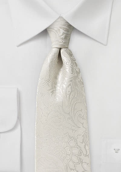 Markante Krawatte im Paisley-Look elfenbein Markante Krawatte im Paisley-Look elfenbein