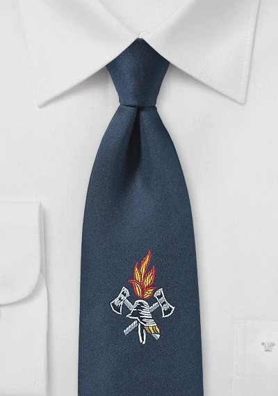 Feuerwehr-Krawatte marineblau Feuerwehr-Krawatte marineblau