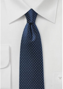 Kravatte klassisches Punkt-Dekor navyblau